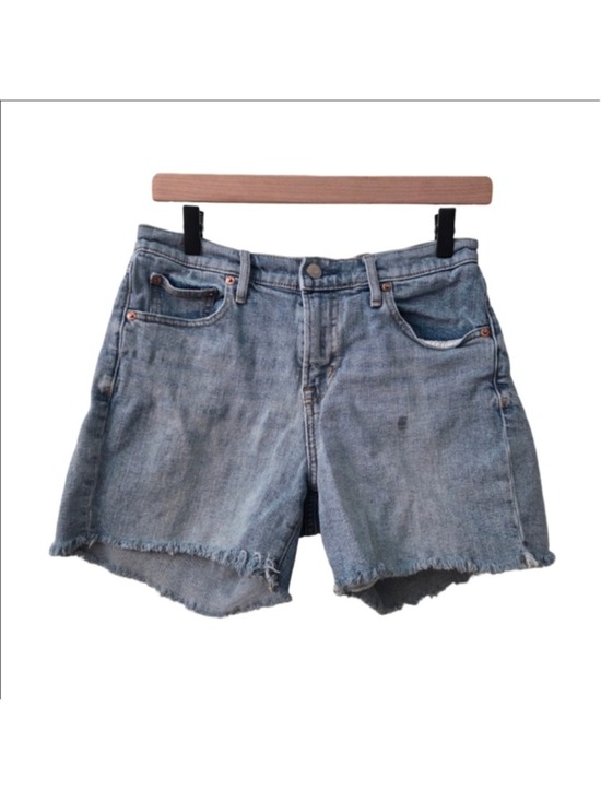 GAP Pants - GAP Women's Light Wash Raw Hem Denim Shorts Size 28 Blue